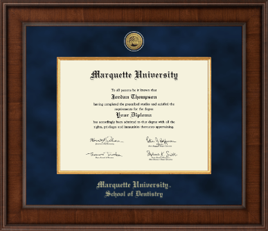 Marquette University diploma frame - Presidential Gold Engraved Diploma Frame in Madison