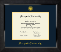 Marquette University diploma frame - Yellow Embossed Diploma Frame in Eclipse
