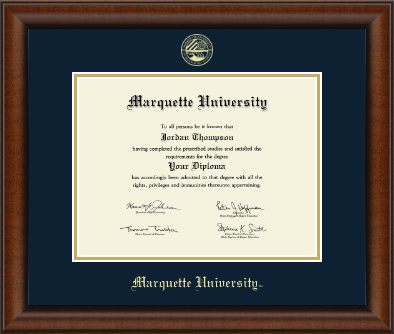 Marquette University diploma frame - Gold Embossed Diploma Frame in Austin