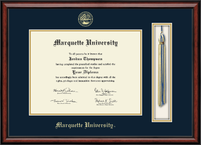 Marquette University diploma frame - Tassel & Cord Diploma Frame in Southport