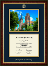 Marquette University Campus Scene Diploma Frame in Murano