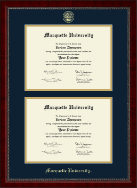 Marquette University diploma frame - Double Diploma Frame in Sutton