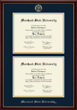 Morehead State University Double Diploma Frame in Galleria