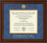 The SUNY Downstate Health Sciences University Presidential Gold Engraved Diploma Frame in Madison