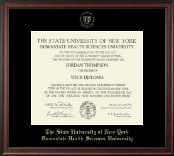 The SUNY Downstate Health Sciences University Gold Embossed Diploma Frame in Studio
