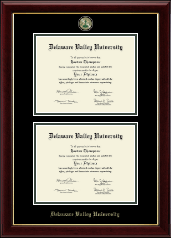 Delaware Valley University diploma frame - Double Diploma Masterpiece Medallion Frame in Gallery