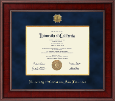 University of California San Francisco diploma frame - Presidential Gold Engraved Diploma Frame in Jefferson