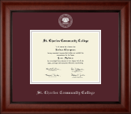 St. Charles Community College Silver Embossed Diploma Frame in Cambridge