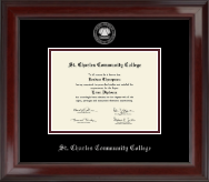 St. Charles Community College Silver Embossed Diploma Frame in Encore