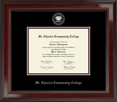 St. Charles Community College diploma frame - Silver Embossed Diploma Frame in Encore