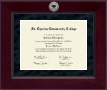 St. Charles Community College diploma frame - Millennium Silver Engraved Diploma Frame in Cordova