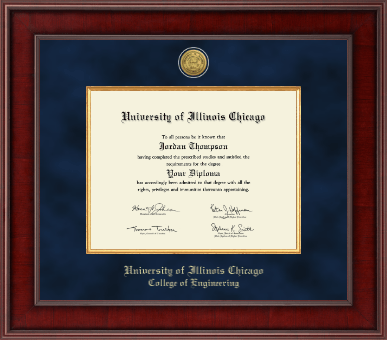 University of Illinois Chicago diploma frame - Presidential Gold Engraved Diploma Frame in Jefferson