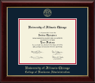 University of Illinois Chicago Gold Embossed Diploma Frame in Gallery