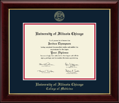 University of Illinois Chicago diploma frame - Gold Embossed Diploma Frame in Gallery