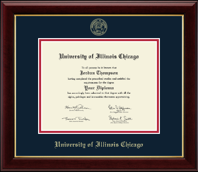 University of Illinois Chicago diploma frame - Gold Embossed Diploma Frame in Gallery