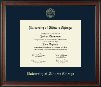 University of Illinois Chicago diploma frame - Gold Embossed Diploma Frame in Studio