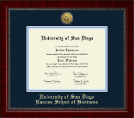 University of San Diego Gold Engraved Medallion Diploma Frame in Sutton