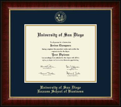 University of San Diego diploma frame - Gold Embossed Diploma Frame in Murano