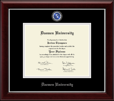 Daemen University diploma frame - Masterpiece Medallion Diploma Frame in Gallery Silver
