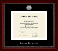 Daemen University diploma frame - Silver Engraved Medallion Diploma Frame in Sutton