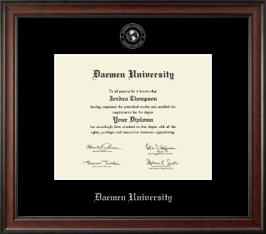 Daemen University diploma frame - Silver Embossed Diploma Frame in Studio
