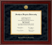Southern Virginia University diploma frame - Presidential Gold Engraved Diploma Frame in Jefferson