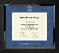 South Plains College Silver Embossed Diploma Frame in Eclipse