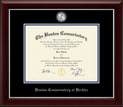 Boston Conservatory at Berklee diploma frame - Masterpiece Medallion Diploma Frame in Gallery Silver