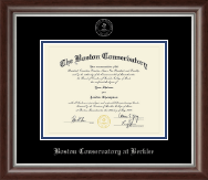 Boston Conservatory at Berklee diploma frame - Silver Embossed Diploma Frame in Devonshire