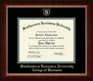Southeastern Louisiana University diploma frame - Gold Embossed Diploma Frame in Murano