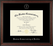 Boston Conservatory at Berklee Silver Embossed Diploma Frame in Studio