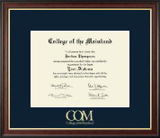 College of the Mainland diploma frame - Gold Embossed Diploma Frame in Studio Gold