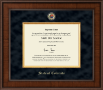 State of Colorado Presidential Masterpiece Certificate Frame in Madison