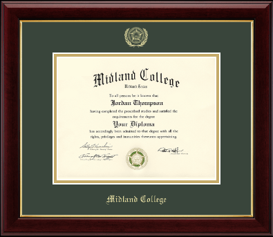 Midland College diploma frame - Gold Embossed Diploma Frame in Gallery