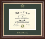 Midland College Gold Embossed Diploma Frame in Hampshire