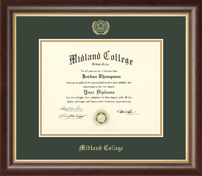 Midland College diploma frame - Gold Embossed Diploma Frame in Hampshire