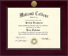 Midland College Century Gold Engraved Diploma Frame in Cordova