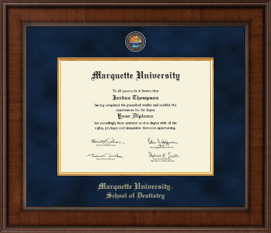 Marquette University diploma frame - Presidential Masterpiece Diploma Frame in Madison