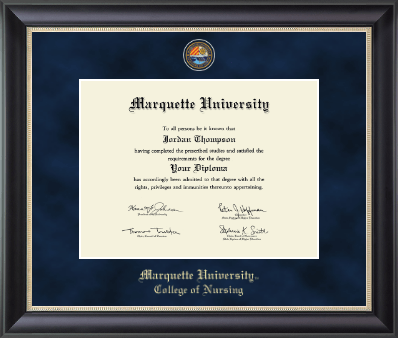 Marquette University diploma frame - Regal Edition DiplomaFrame in Noir