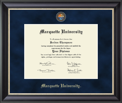Marquette University diploma frame - Regal Edition DiplomaFrame in Noir