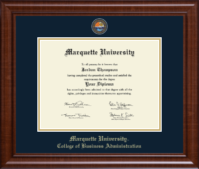 Marquette University diploma frame - Masterpiece Medallion Diploma Frame in Prescott
