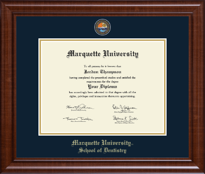 Marquette University diploma frame - Masterpiece Medallion Diploma Frame in Prescott