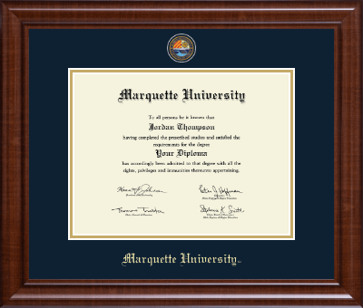 Marquette University diploma frame - Masterpiece Medallion Diploma Frame in Prescott