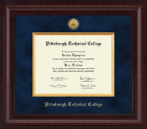 Pittsburgh Technical College Presidential Gold Engraved Diploma Frame in Premier