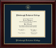Pittsburgh Technical College diploma frame - Gold Embossed Diploma Frame in Gallery