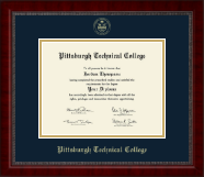 Pittsburgh Technical College Gold Embossed Diploma Frame in Sutton