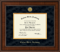 Culver Academies diploma frame - Presidential Gold Engraved Diploma Frame in Madison