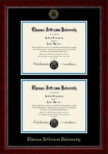 Thomas Jefferson University Double Diploma Frame in Sutton