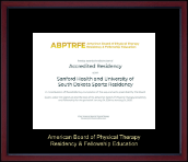 American Board of Physical Therapy Residency & Fellowship Education Gold Embossed Achievement Edition Certificate Frame in Academy
