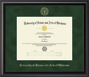 University of Science and Arts of Oklahoma Gold Embossed Diploma Frame in Midnight